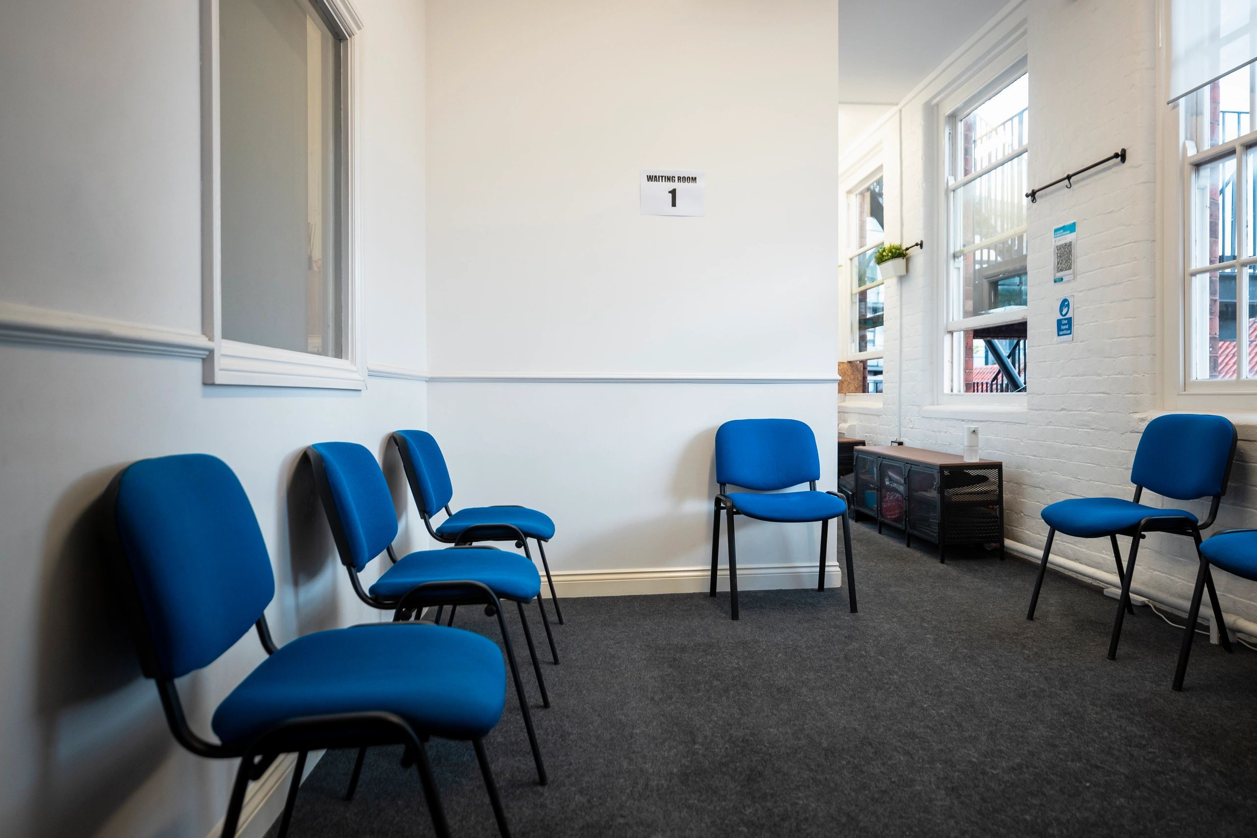 Clean and welcoming medical office waiting area