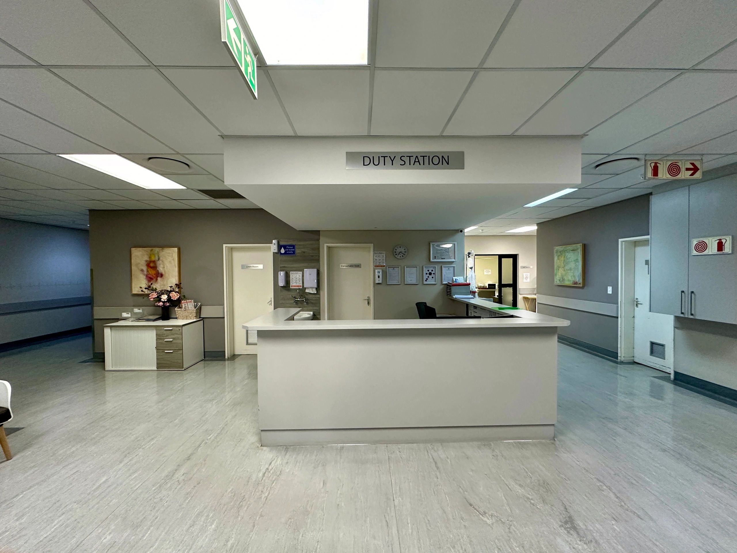 Reception area at a medical clinic